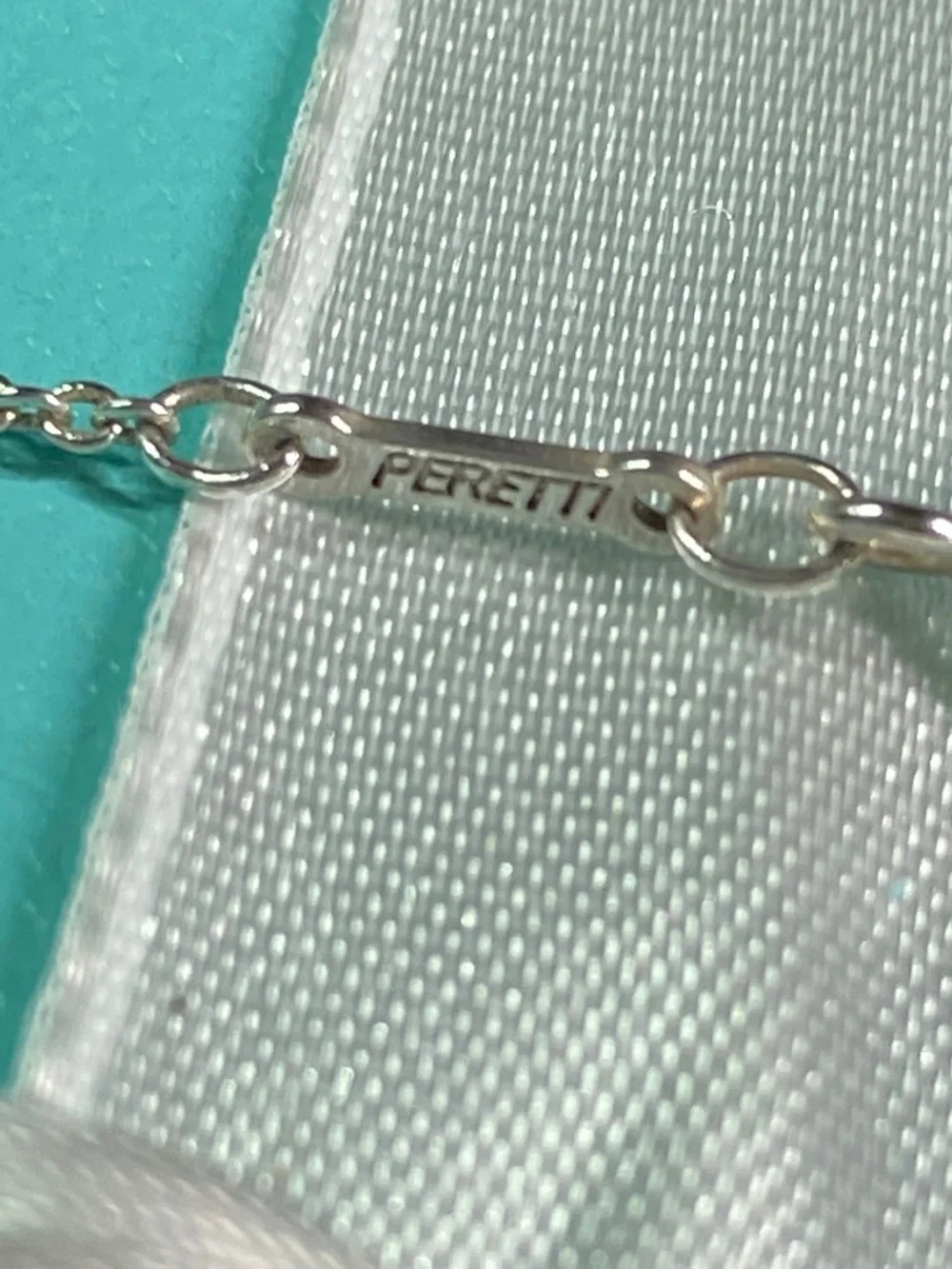 Tiffany & Co Elsa Peretti Infinity Cross 925 Silver Necklace 16”